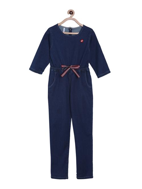 blue cotton full length jumpsuit - 16853111 - Standard Image - 1