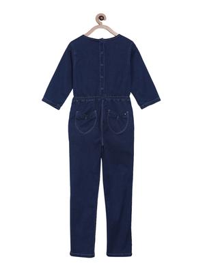 blue cotton full length jumpsuit - 16853111 - Standard Image - 2
