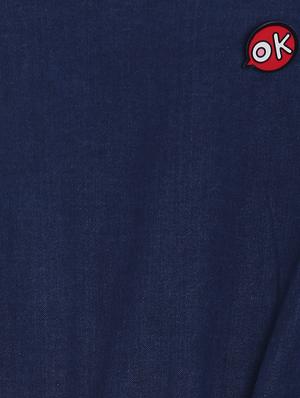 blue cotton full length jumpsuit - 16853111 - Standard Image - 3