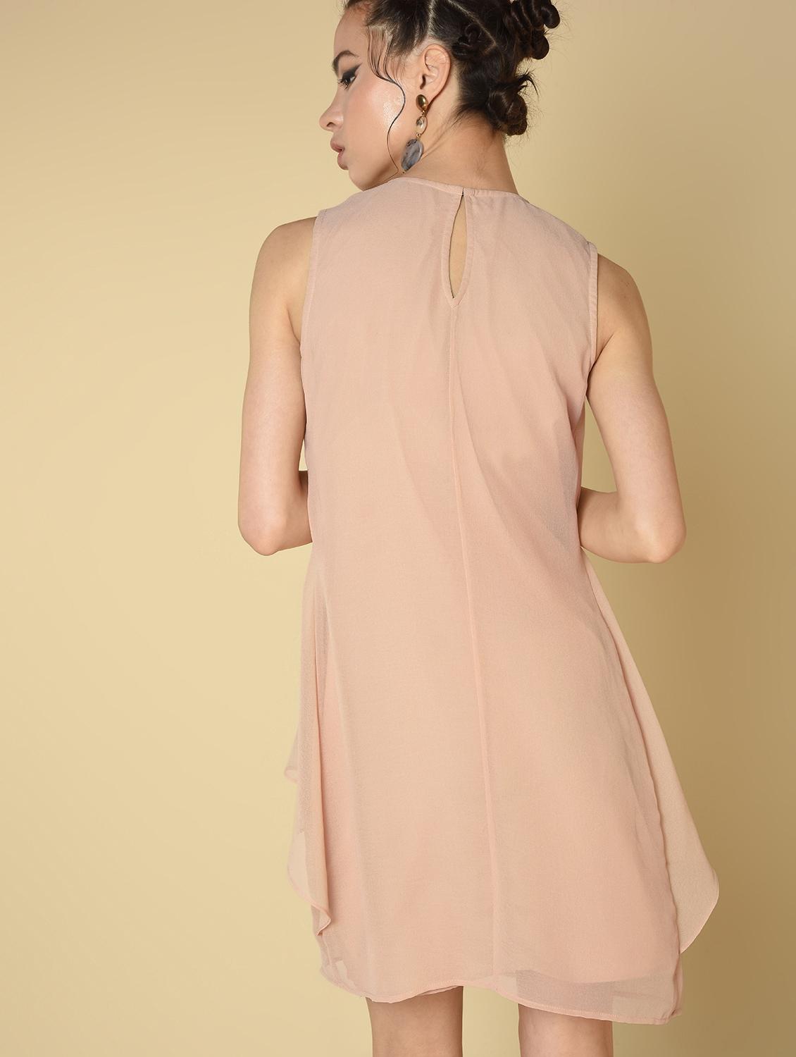 rosewater pink embellished neck shift dress - 16853142 - Zoom Image - 4