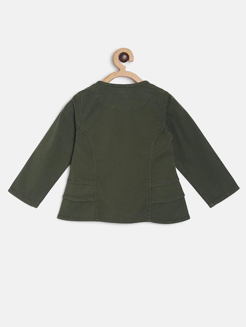 green cotton regular jackets - 16853203 - Zoom Image - 2