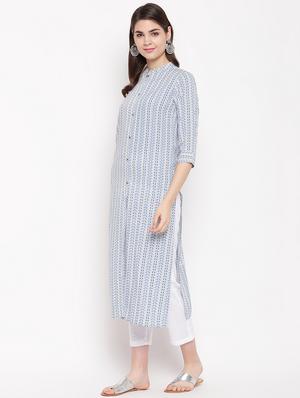 printed straight kurta - 16853333 - Standard Image - 2