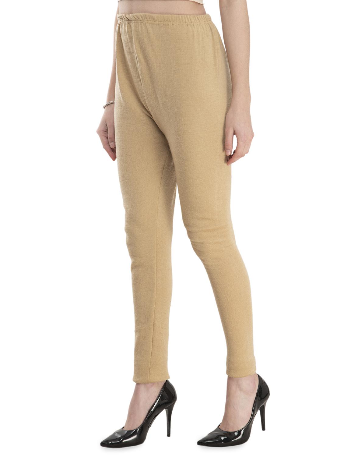 beige wool leggings - 16853788 - Zoom Image - 2