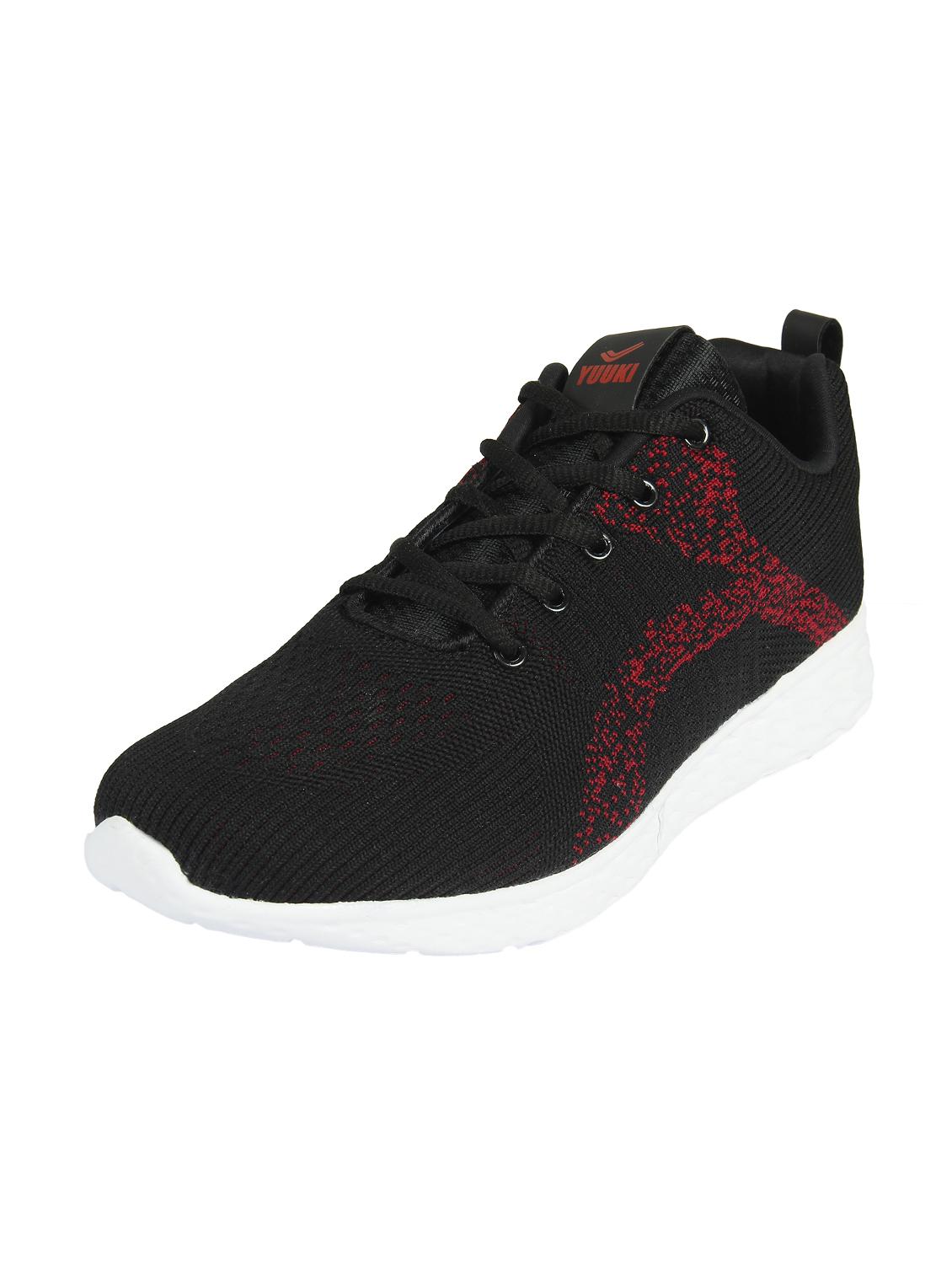 black fabric lace up sport shoes - 16854576 - Zoom Image - 1