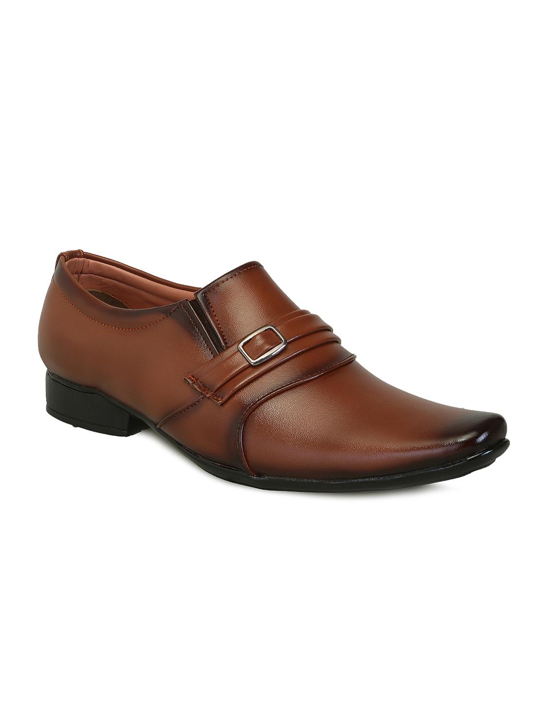 brown leatherette slip ons - 16854706 - Zoom Image - 1