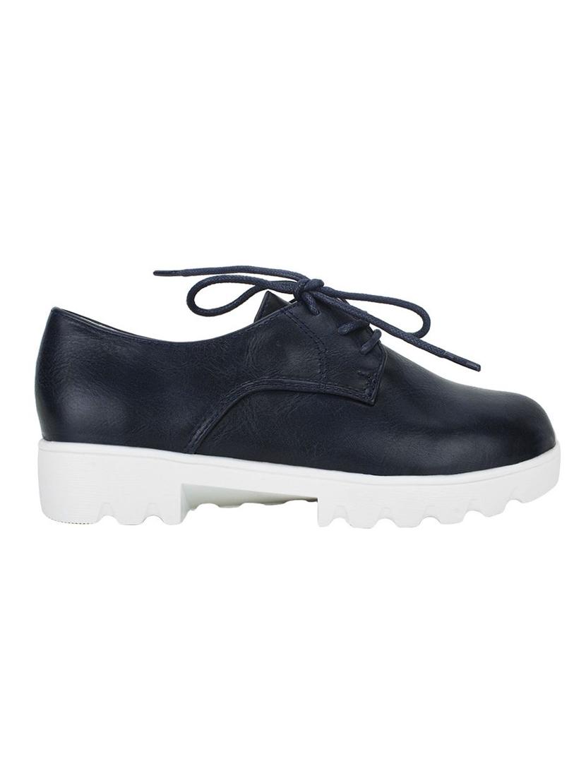 girl's navy blue lace up solid ballerina - 16854883 - Zoom Image - 3