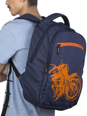 blue polyester backpack - 16854929 - Standard Image - 5
