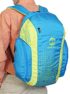 blue polyester backpack - 16854938 - Standard Image - 5