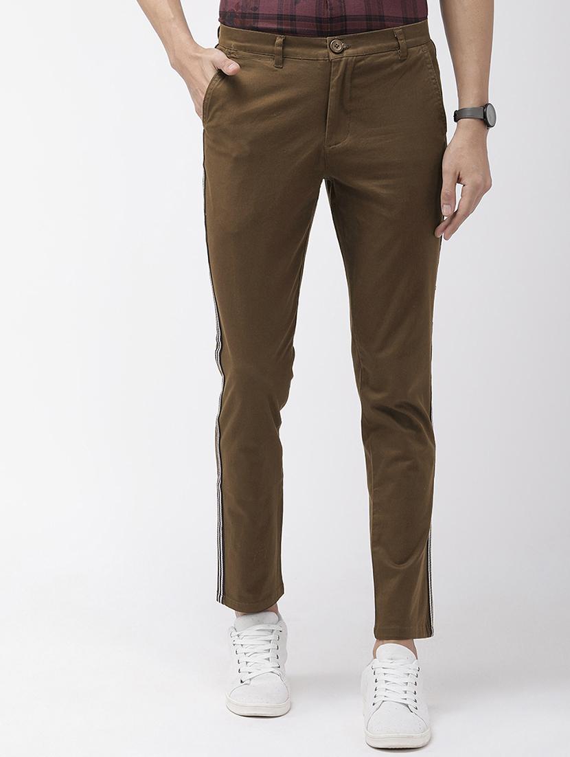 brown taped chinos - 16855352 - Zoom Image - 1