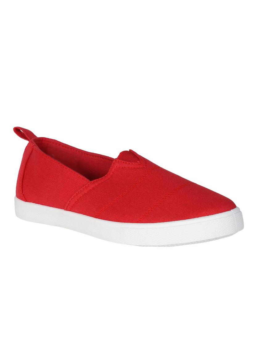 red slip on casual shoes - 16855802 - Zoom Image - 1