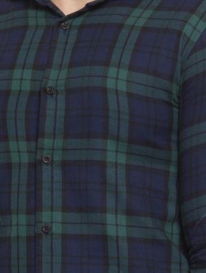 navy blue checkered casual shirt - 16855897 - Standard Image - 5