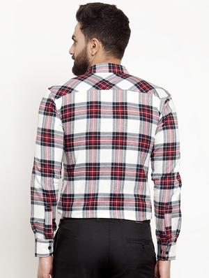 white checkered casual shirt - 16855899 - Standard Image - 3