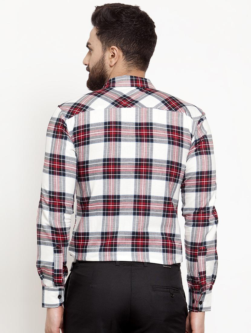 white checkered casual shirt - 16855899 - Zoom Image - 3