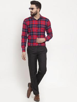 red checkered casual shirt - 16855900 - Standard Image - 4