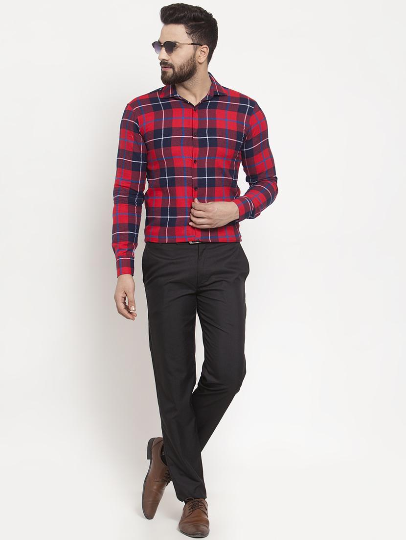 red checkered casual shirt - 16855900 - Zoom Image - 4