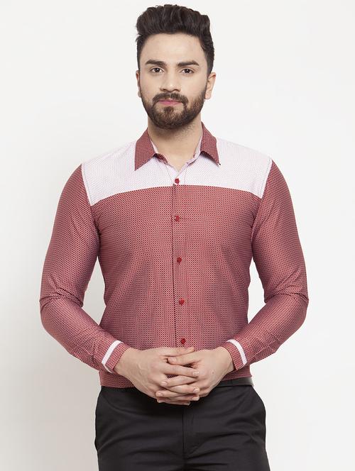 red printed casual shirt - 16855906 - Standard Image - 1