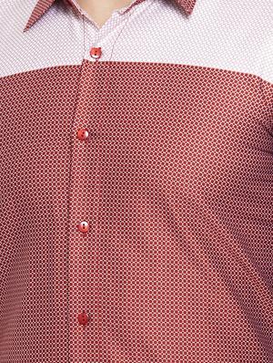 red printed casual shirt - 16855906 - Standard Image - 5