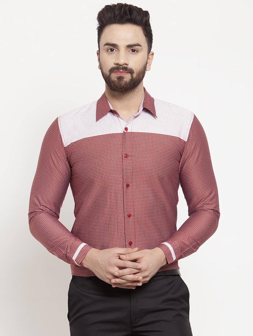 red printed casual shirt - 16855906 - Zoom Image - 1