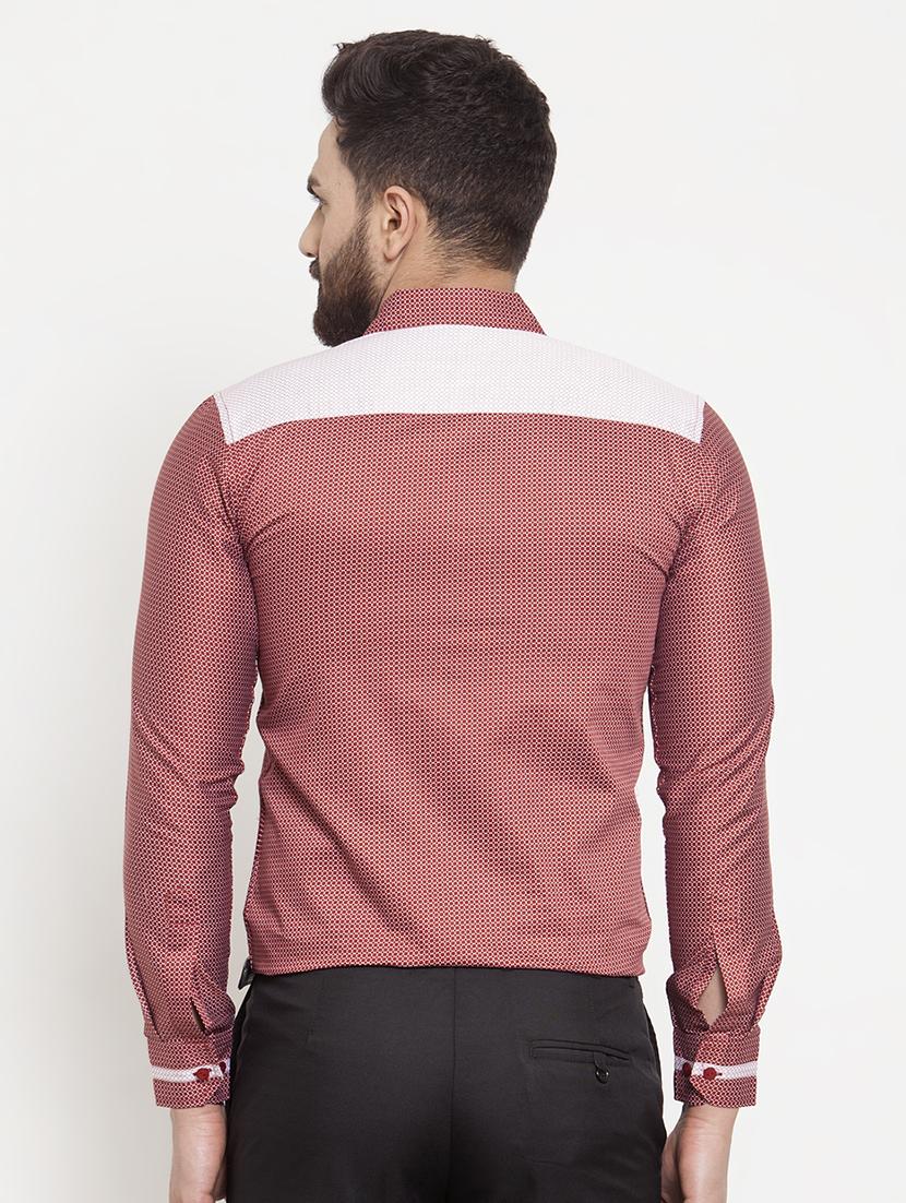 red printed casual shirt - 16855906 - Zoom Image - 3