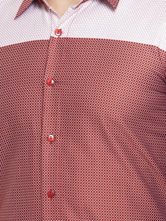 red printed casual shirt - 16855906 - Zoom Image - 5