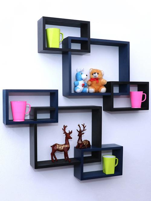 decorative storage & intersecting shape wall shelves - 16856073 - Standard Image - 1