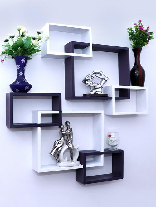 decorative storage & intersecting shape wall shelves - 16856094 - Very Small Image - 1