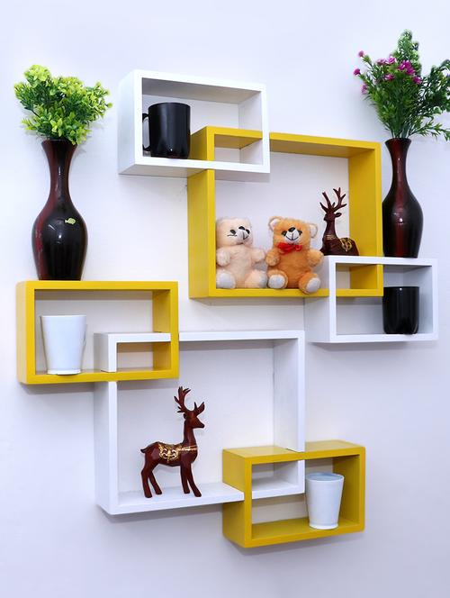 decorative storage & intersecting shape wall shelves - 16856096 - Very Small Image - 1