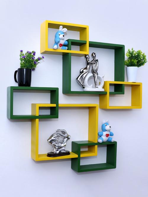 decorative storage & intersecting shape wall shelves - 16856099 - Very Small Image - 1