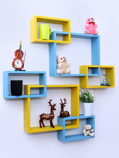 decorative storage & intersecting shape wall shelves - 16856103 - Standard Image - 1