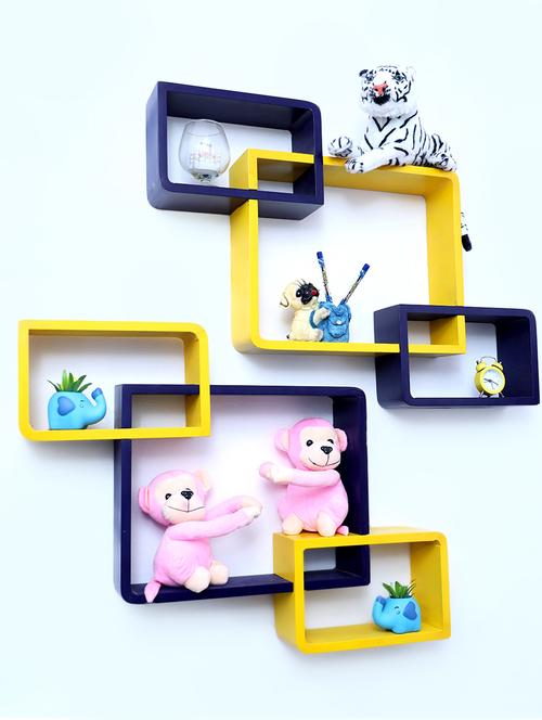 decorative storage & intersecting shape wall shelves - 16856107 - Very Small Image - 1