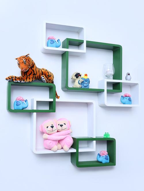 decorative storage & intersecting shape wall shelves - 16856113 - Very Small Image - 1