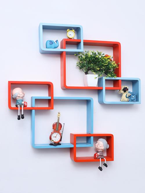 decorative storage & intersecting shape wall shelves - 16856117 - Very Small Image - 1