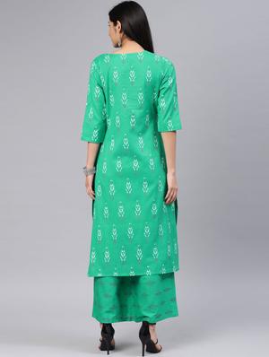 ikat kurta palazzo set - 16856240 - Standard Image - 3