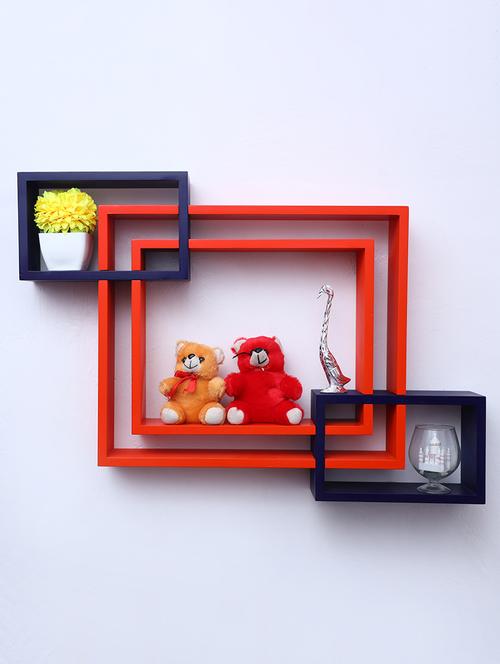 mdf decoretive wall mount storage 4 shelves - 16856301 - Standard Image - 1