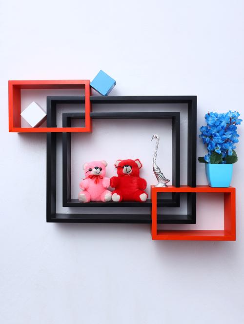 mdf decoretive wall mount storage 4 shelves - 16856312 - Very Small Image - 1