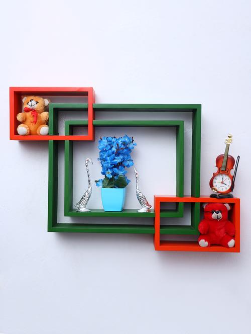mdf decoretive wall mount storage 4 shelves - 16856313 - Standard Image - 1