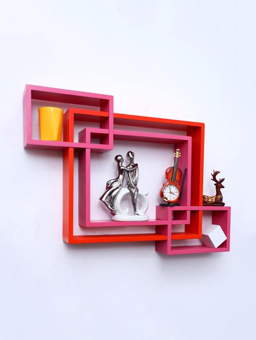 mdf decoretive wall mount storage 4 shelves - 16856348 - Standard Image - 1