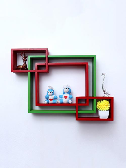 mdf decoretive wall mount storage 4 shelves - 16856355 - Standard Image - 1