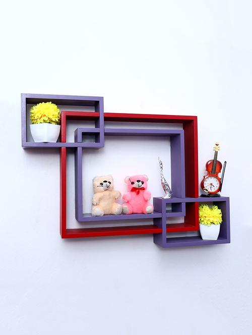 mdf decoretive wall mount storage 4 shelves - 16856357 - Standard Image - 1
