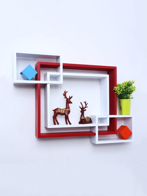mdf decoretive wall mount storage 4 shelves - 16856359 - Standard Image - 1