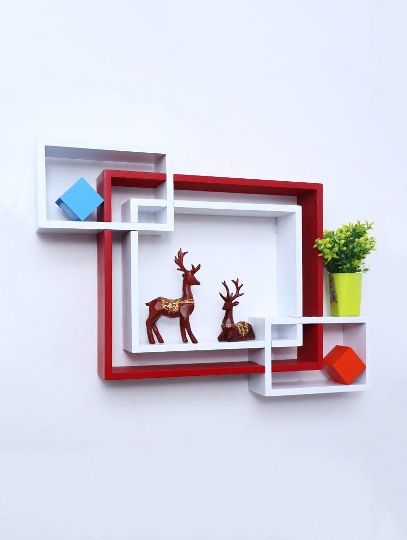 mdf decoretive wall mount storage 4 shelves - 16856359 - Zoom Image - 1