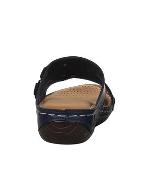blue slip on sandals - 16856802 - Standard Image - 3