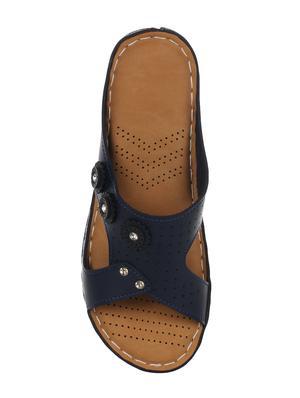 blue slip on sandals - 16856802 - Standard Image - 4