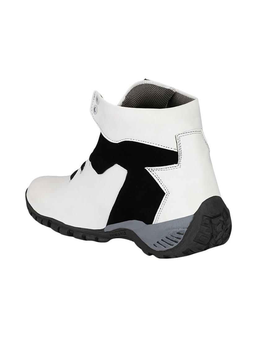 white leatherette low ankle boots - 16856895 - Zoom Image - 3