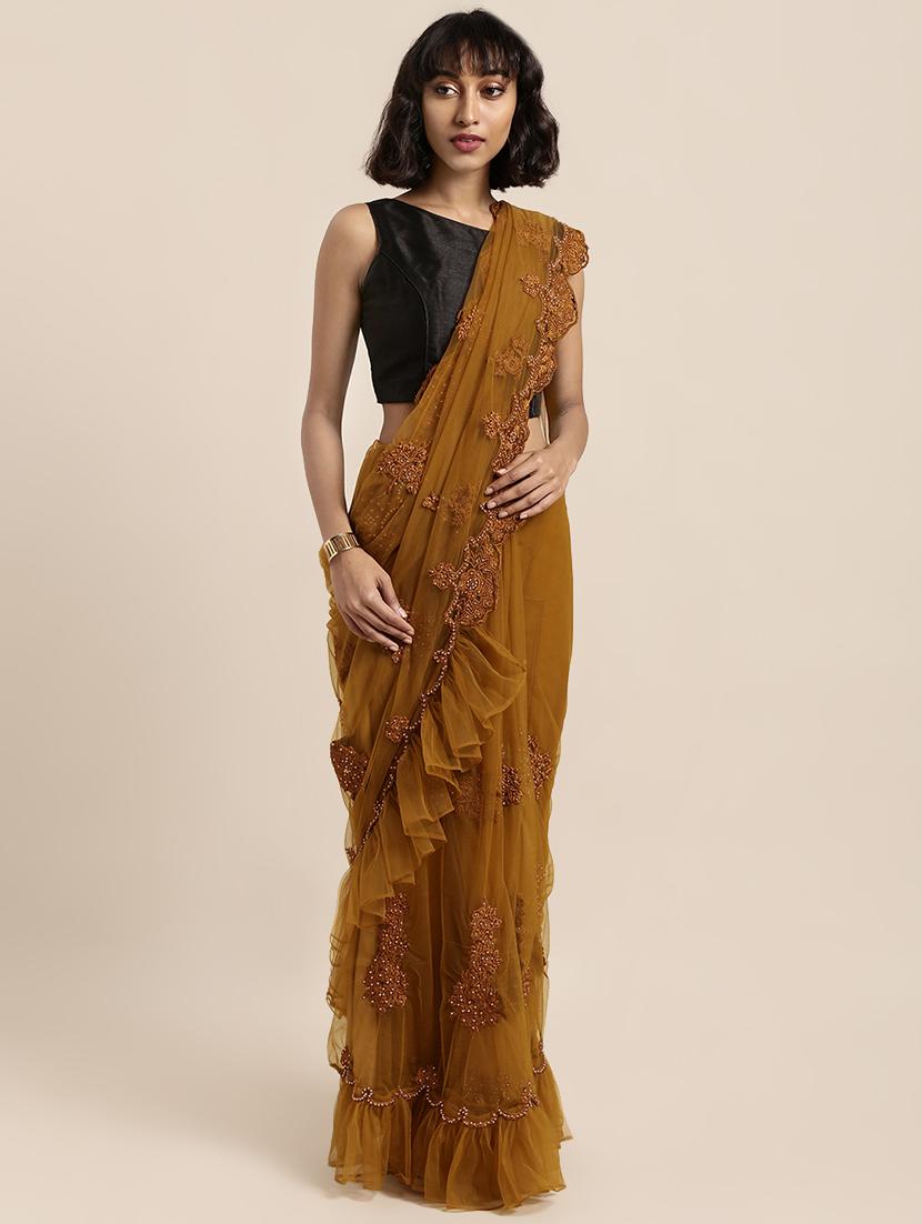 tonal embroidered saree with blouse - 16856971 - Zoom Image - 1