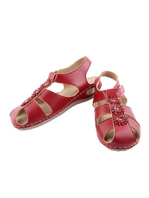 red back strap sandals - 16857975 - Standard Image - 2