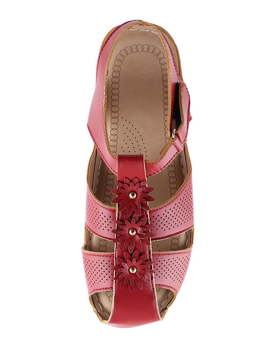 red back strap sandals - 16857975 - Zoom Image - 4