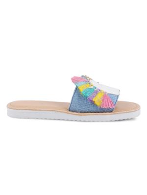 blue leather flat - 16858045 - Standard Image - 2