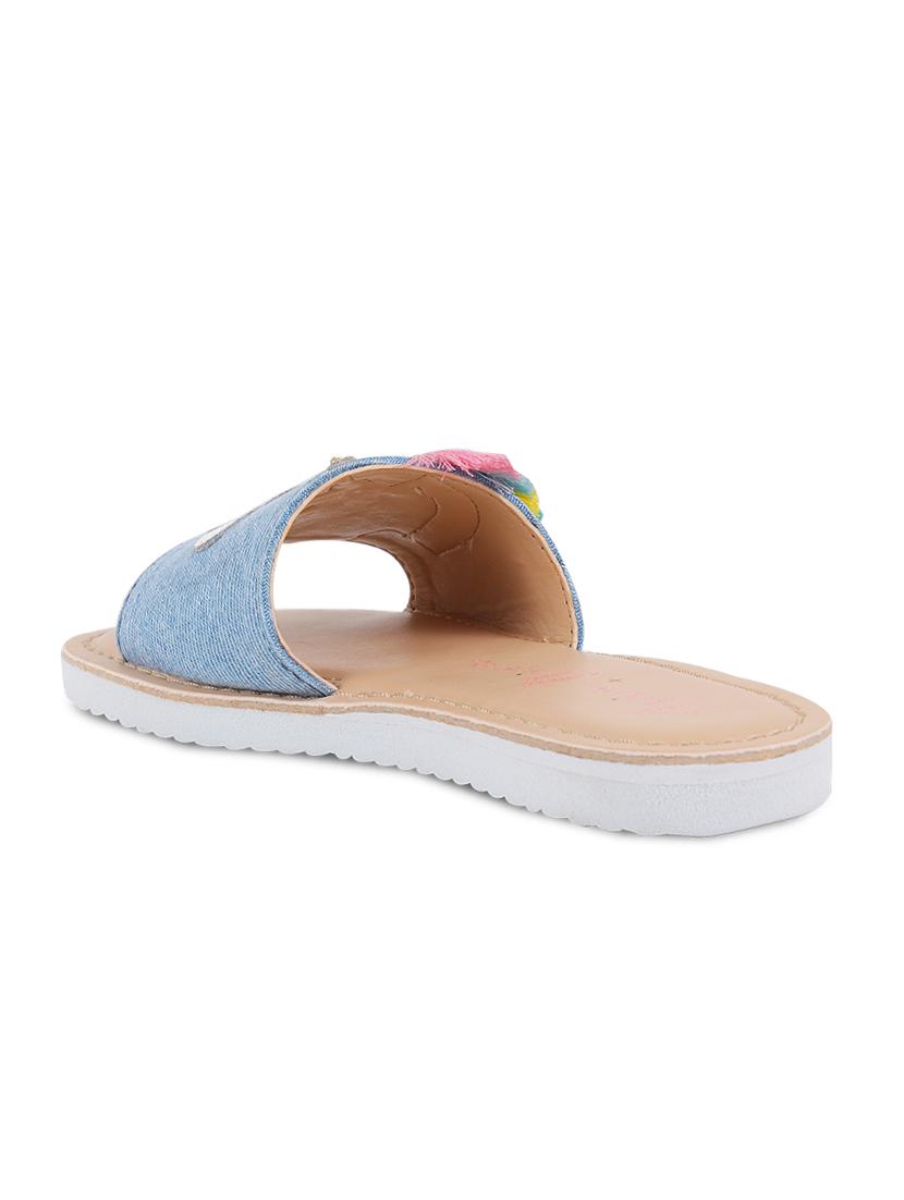 blue leather flat - 16858045 - Zoom Image - 3