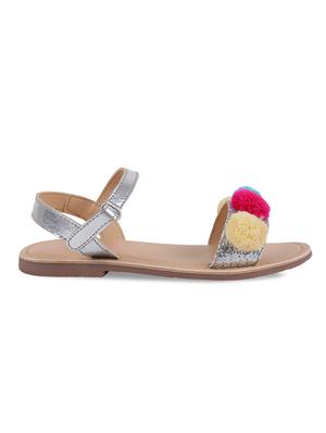 silver leather sandal - 16858055 - Standard Image - 2